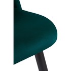 Стул на металлокаркасе Gabi 1 металл/велюр, черный/зеленый 50x54x78 см - Фото 5