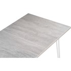 Стол деревянный Денвер Лофт бетон/матовый белый металл, белый 75x120x75 см - Фото 6