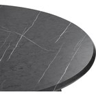 Стол деревянный Абилин мрамор черный/черный матовый металл, черный 100x100x76 см - Фото 4