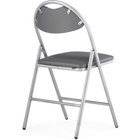 Стул на металлокаркасе Gikat металл/экокожа, серый/серый 45x43x82 см 10510222