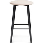 Стул барный Гангток катания металл/велюр, черный/бежевый 38x38x62 см - Фото 2