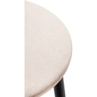 Стул барный Гангток катания металл/велюр, черный/бежевый 38x38x62 см - Фото 3