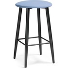 Стул барный «Гангток», 380×380×620 мм, металл/велюр, цвет чёрный/синий - Фото 1