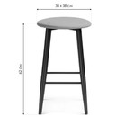 Стул барный «Гангток», 380×380×620 мм, металл/велюр, цвет чёрный/синий - Фото 5