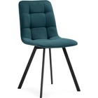 Стул на металлокаркасе Чилли металл/велюр, черный/зеленый 43,5x50x87,5 см  (артикул 10510263)  большой выбор товаров оптом и в розницу по низким ценам с доставкой