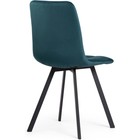 Стул на металлокаркасе Чилли металл/велюр, черный/зеленый 43,5x50x87,5 см  (артикул 10510263)  большой выбор товаров оптом и в розницу по низким ценам с доставкой