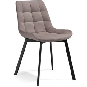 Стул для кухни «Челси», на металлокаркасе, цвет чёрный/латте