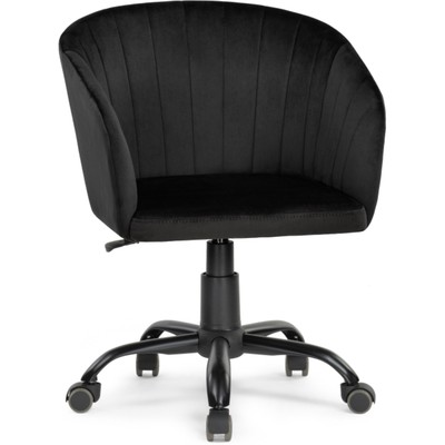 Компьютерное кресло Тибо пластик/велюр, черный/черный 60x60x81 см
