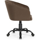 Компьютерное кресло Тибо пластик/велюр, черный/шоколад 60x60x81 см - Фото 3