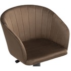 Компьютерное кресло Тибо пластик/велюр, черный/шоколад 60x60x81 см - Фото 5