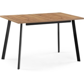 Стол деревянный Колон Лофт металл, дуб вотан/черный 75x120x75 см