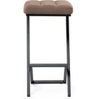 Стул барный Амаури катания металл/велюр, черный/коричневый 35x36,5x64 см - Фото 2