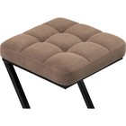 Стул барный Амаури катания металл/велюр, черный/коричневый 35x36,5x64 см - Фото 5