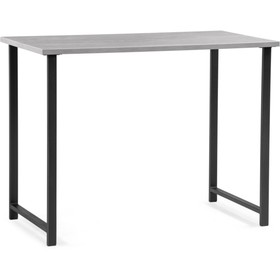 Обеденный стол Дилан Лофт металл, бетон/черный 120x60x90 см