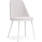 Стул на металлокаркасе Алдис металл/велюр, белый/белый 50x57x81 см 10510344