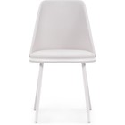 Стул на металлокаркасе Алдис металл/велюр, белый/белый 50x57x81 см 10510344
