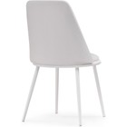 Стул на металлокаркасе Алдис металл/велюр, белый/белый 50x57x81 см 10510344