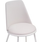 Стул на металлокаркасе Алдис металл/велюр, белый/белый 50x57x81 см 10510344