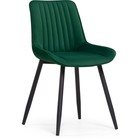 Стул на металлокаркасе Седа металл/велюр, черный/зеленый 50x56x82 см  (артикул 10510346)  большой выбор товаров оптом и в розницу по низким ценам с доставкой