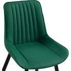 Стул на металлокаркасе Седа металл/велюр, черный/зеленый 50x56x82 см  (артикул 10510346)  большой выбор товаров оптом и в розницу по низким ценам с доставкой