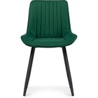Стул на металлокаркасе Седа металл/велюр, черный/зеленый 50x56x82 см  (артикул 10510346)  большой выбор товаров оптом и в розницу по низким ценам с доставкой
