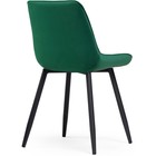 Стул на металлокаркасе Седа металл/велюр, черный/зеленый 50x56x82 см  (артикул 10510346)  большой выбор товаров оптом и в розницу по низким ценам с доставкой