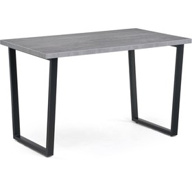 Стол деревянный Лота Лофт черный матовый/бетон металл, черный 75x120x75 см
