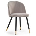 Стул на металлокаркасе Gabi металл/велюр, черный/бежевый 50x54x78 см 10510373