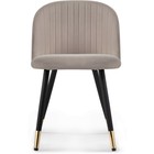 Стул на металлокаркасе Gabi металл/велюр, черный/бежевый 50x54x78 см 10510373