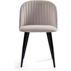 Стул на металлокаркасе Gabi 1 металл/велюр, черный/латте 50x54x78 см - Фото 2