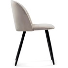 Стул на металлокаркасе Gabi 1 металл/велюр, черный/латте 50x54x78 см - Фото 3