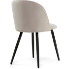Стул на металлокаркасе Gabi 1 металл/велюр, черный/латте 50x54x78 см - Фото 4