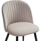 Стул на металлокаркасе Gabi 1 металл/велюр, черный/латте 50x54x78 см - Фото 5