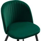 Стул на металлокаркасе Gabi 1 металл/велюр, черный/зеленый 50x54x78 см - Фото 5