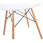 Стол деревянный Table массив бука/металл, натуральный 90x90x72 см - Фото 7