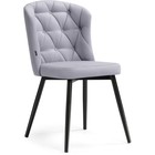 Стул на металлокаркасе Алиссум velutto 49 металл/велюр, черный/серый 48x54x85 см 10510389