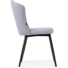 Стул на металлокаркасе Алиссум velutto 49 металл/велюр, черный/серый 48x54x85 см 10510389