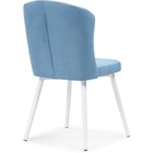 Стул на металлокаркасе Алиссум velutto 46 металл/велюр, белый/синий 48x54x85 см 10510412