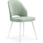 Стул на металлокаркасе Брейния velutto 14 металл/велюр, белый/зеленый 48x60x83 см 10510414