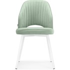 Стул на металлокаркасе Брейния velutto 14 металл/велюр, белый/зеленый 48x60x83 см 10510414