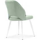 Стул на металлокаркасе Брейния velutto 14 металл/велюр, белый/зеленый 48x60x83 см 10510414