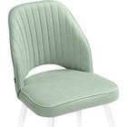 Стул на металлокаркасе Брейния velutto 14 металл/велюр, белый/зеленый 48x60x83 см 10510414