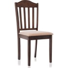 Стул деревянный Midea массив гевеи/ткань, орех/бежевый 43x48x94 см 10511052