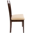 Стул деревянный Midea массив гевеи/ткань, орех/бежевый 43x48x94 см 10511052