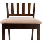 Стул деревянный Midea массив гевеи/ткань, орех/бежевый 43x48x94 см 10511052