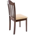 Стул деревянный Midea массив гевеи/ткань, орех/бежевый 43x48x94 см 10511052