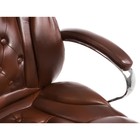 Кресло руководителя Rich, на колёсиках, экокожа, цвет хром/коричневый - Фото 7