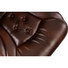Кресло для руководителя Rich металл/экокожа, хром/коричневый 67x75x117 см - Фото 8