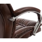 Кресло руководителя Rich, на колёсиках, экокожа, цвет хром/коричневый - Фото 9
