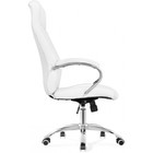Кресло для руководителя Monte металл/экокожа, хром/белый 67x75x129 см - Фото 4
